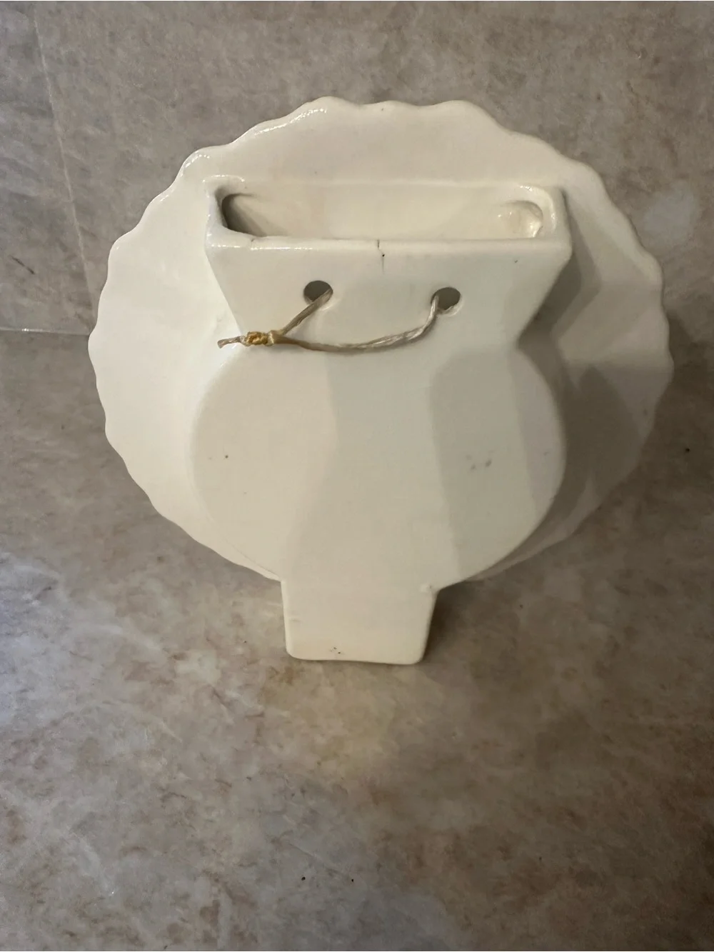 Decorative Flying Mallard Ceramic Wall Plaque/ vase- White and Brown